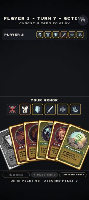 Armor Up! gameplay screen